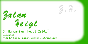 zalan heigl business card